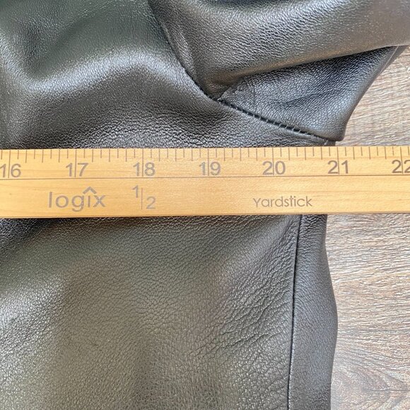 WILSONS Womens Distressed Soft Leather Jacket Size L Button Grunge 90s Y2K Goth - Picture 13 of 16